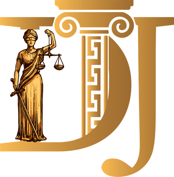 Logo Dikè Juris : Thémis et colonne de justice